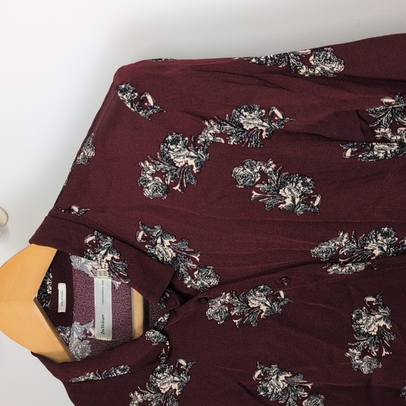 IN WEAR BURGUNDY FLORAL DRESS SIZE 10 - Picture 3 of 8